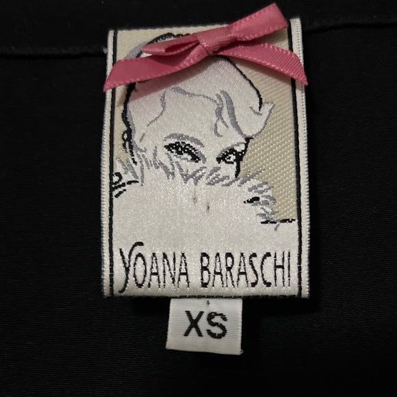 Yoana Baraschi | Silk Ruffled Sleeve with Bow Dark Academia in Black with Metal - Picture 14 of 16